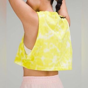 lululemon athletica Yellow Tie-Dye Tank Top